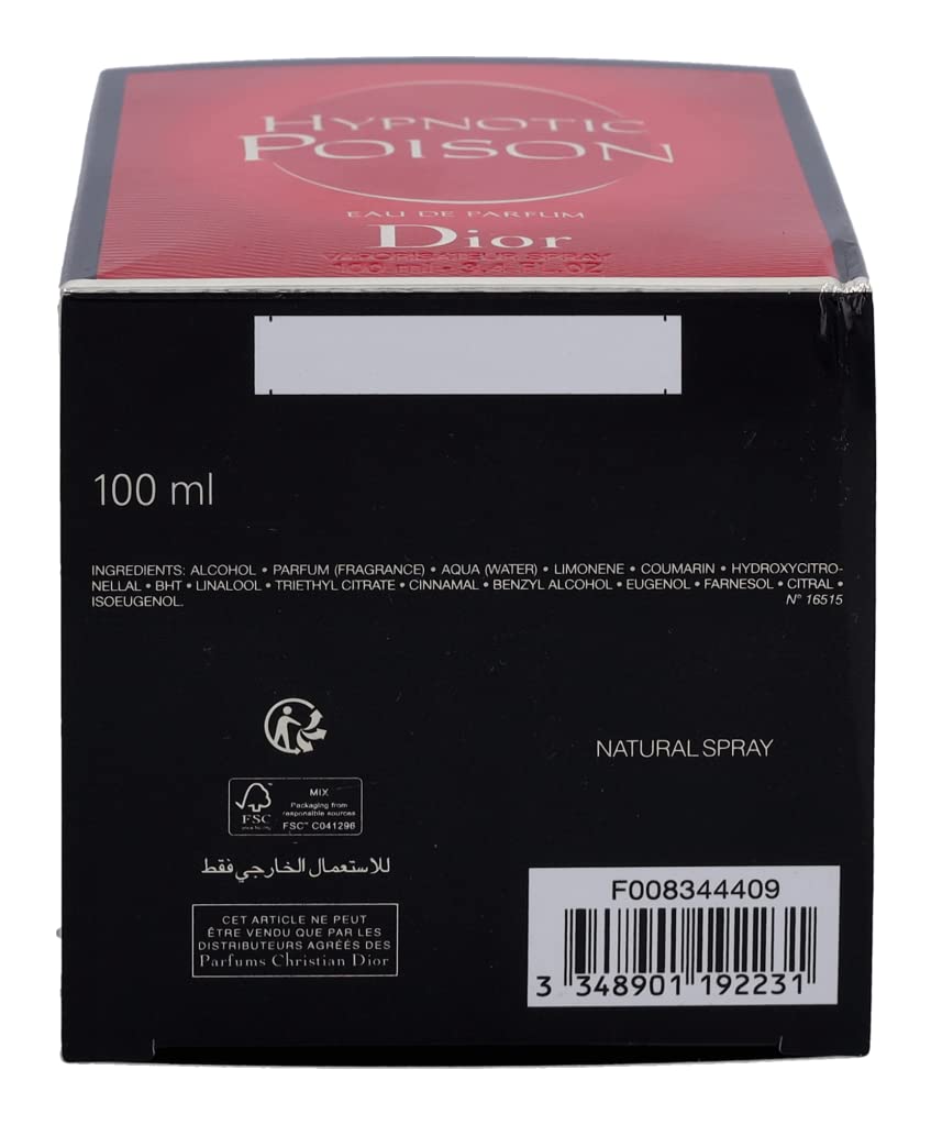 Dior Hypnotic Poison Eau de Parfum Spray for Women 3.4 oz – Oriental Vanilla Lux