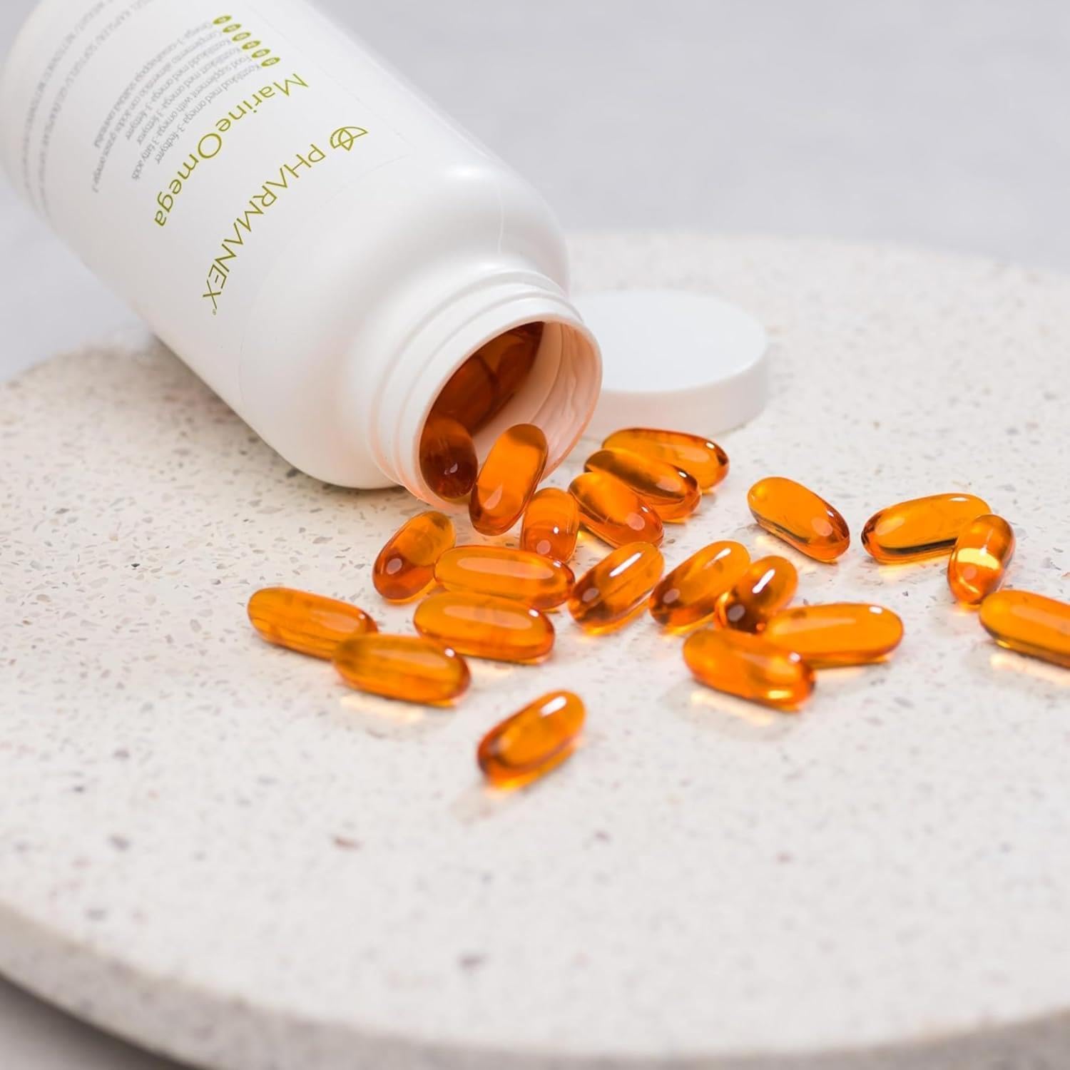 Marine Omega – Omega-3 & Krill Oil Supplement, 1200mg DHA & EPA per Serving, 120