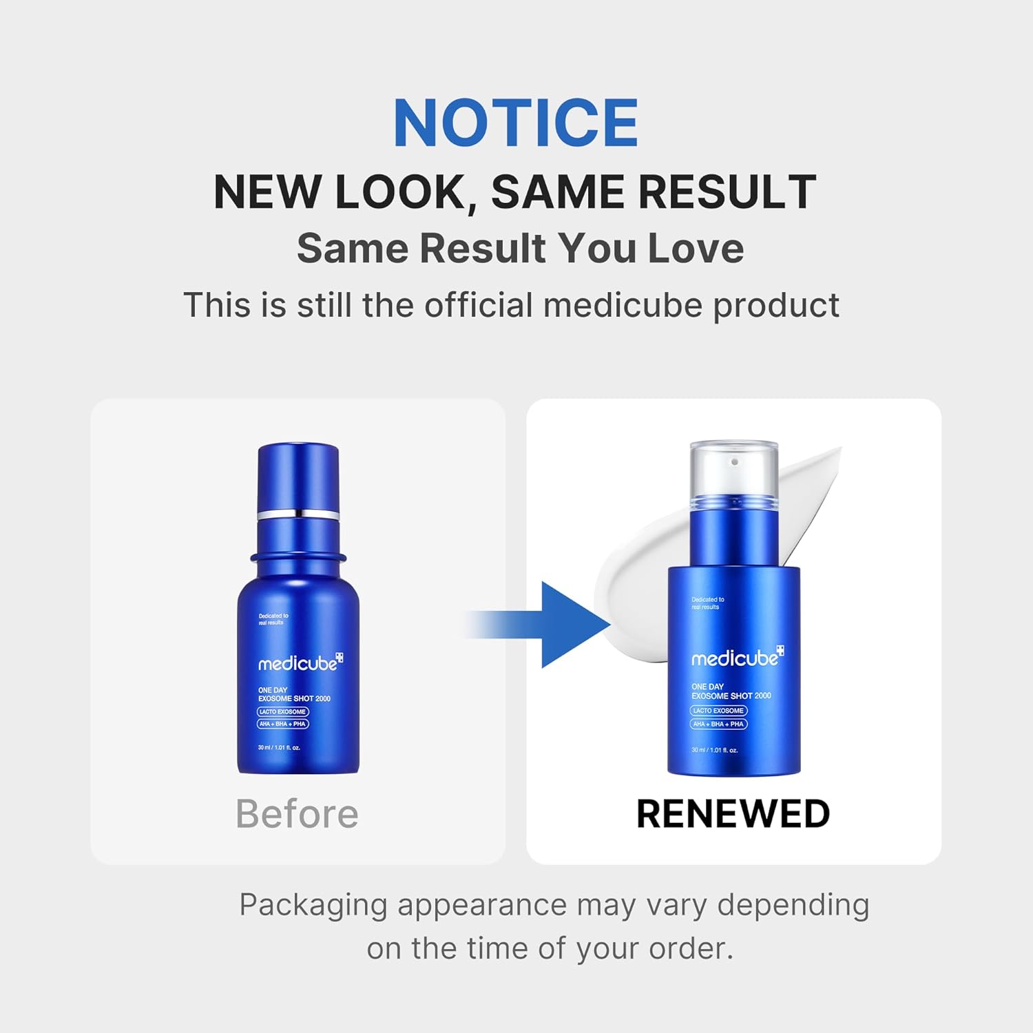 medicube Exosome Shot Zero 7,500 PPM Spicule Facial Serum | Liquid Skin Booster Serum | Exosome, AHA+BHA+PHA | Pore Care, Dead Skin Cells, Skin Texture | Korean Skincare, 1.01 fl.oz