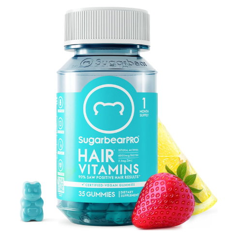 SugarBearPro Hair Vitamin Gummies – 35-Day Supply, Extra Strength Biotin 6000mcg