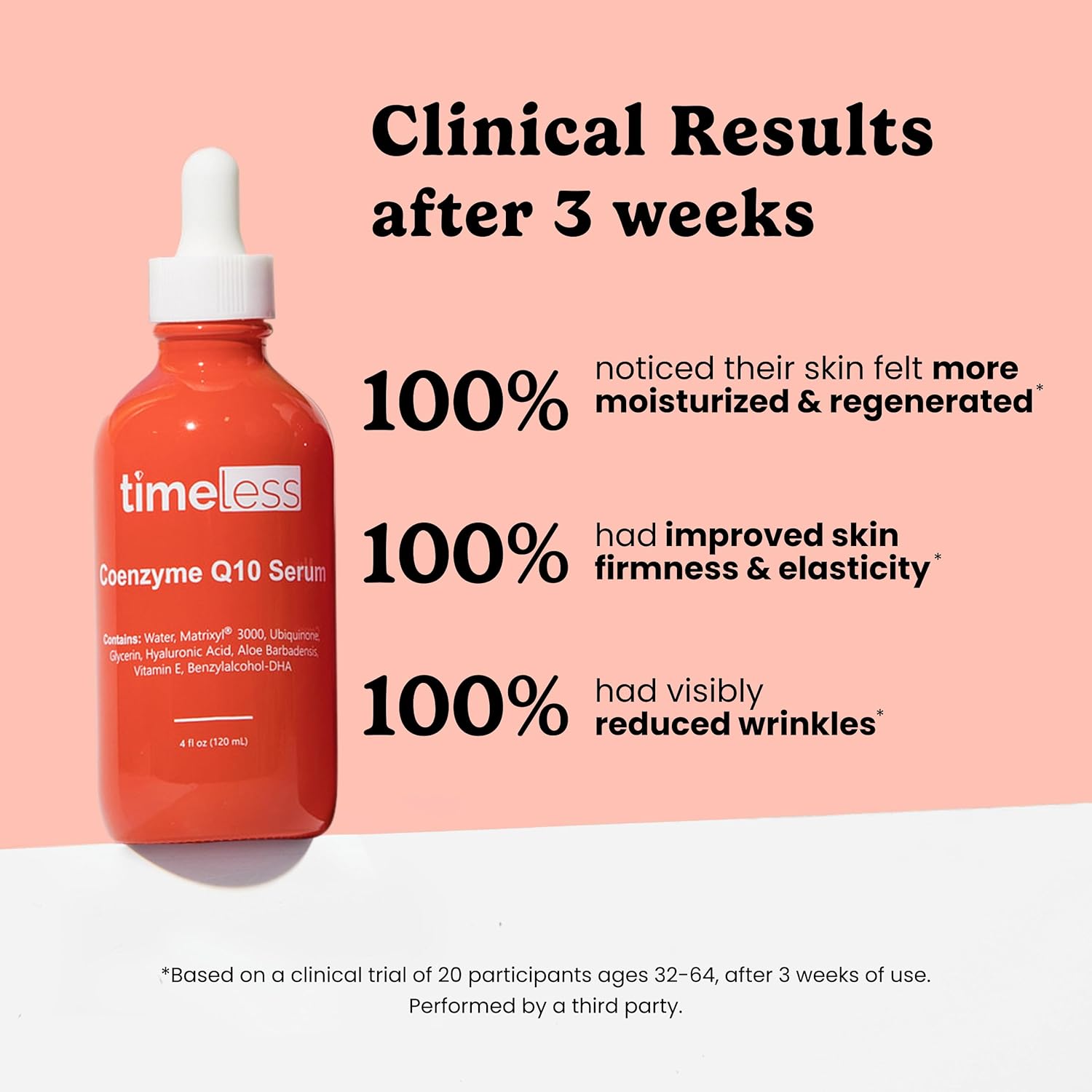 Timeless Skin Care Coenzyme Q10 Serum – Smoothing Anti-Aging Face Serum with Hya