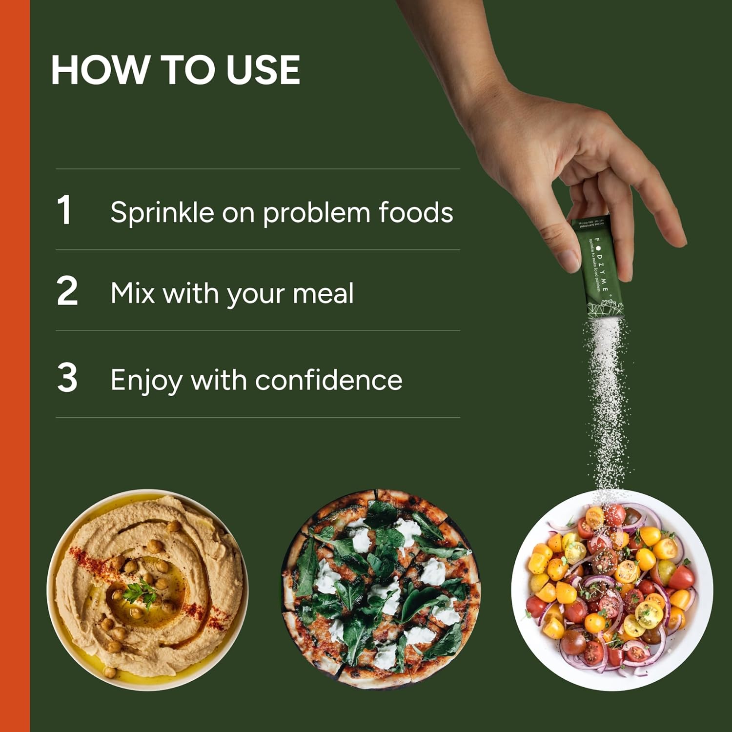 FODZYME® On-The-Go Digestive Enzymes – Gut Health & Relief from Bloating, Gas, C