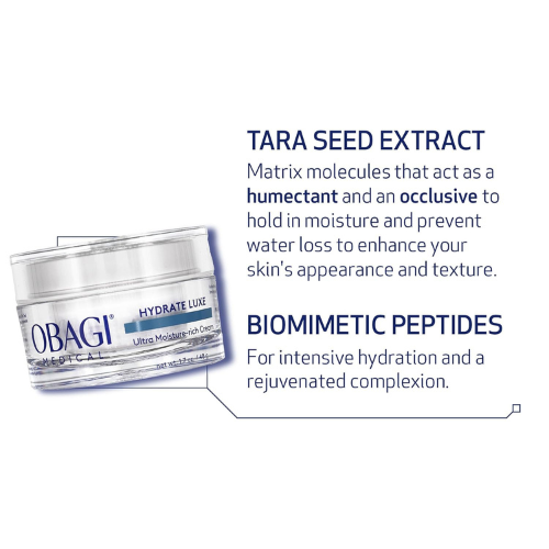 Obagi Hydrate Luxe Moisture-Rich Face Cream – Deep Hydration Anti-Aging Skincare for Dry & Sensitive Skin 1.7 ounce