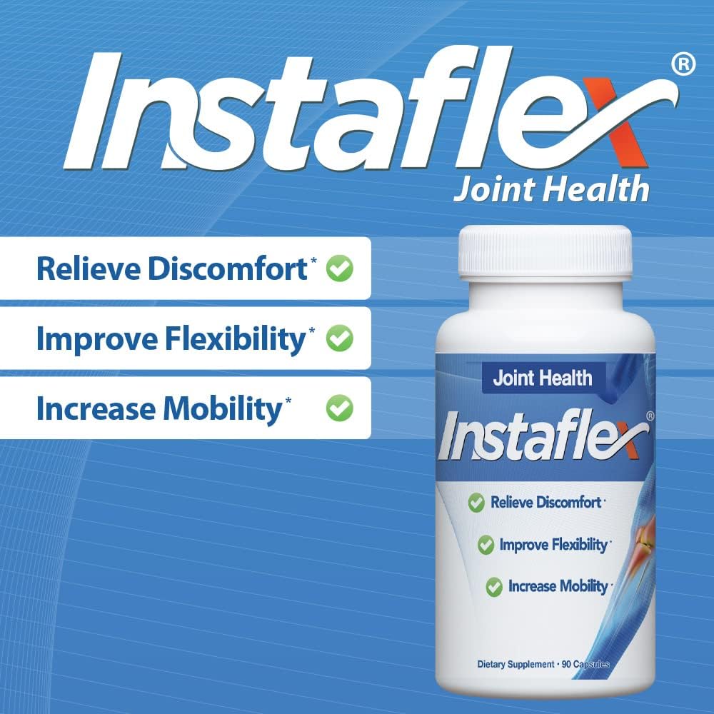 Instaflex Joint Support Supplement – Glucosamine, MSM, Turmeric & Hyaluronic Acid (90 Capsules) for Men & Women