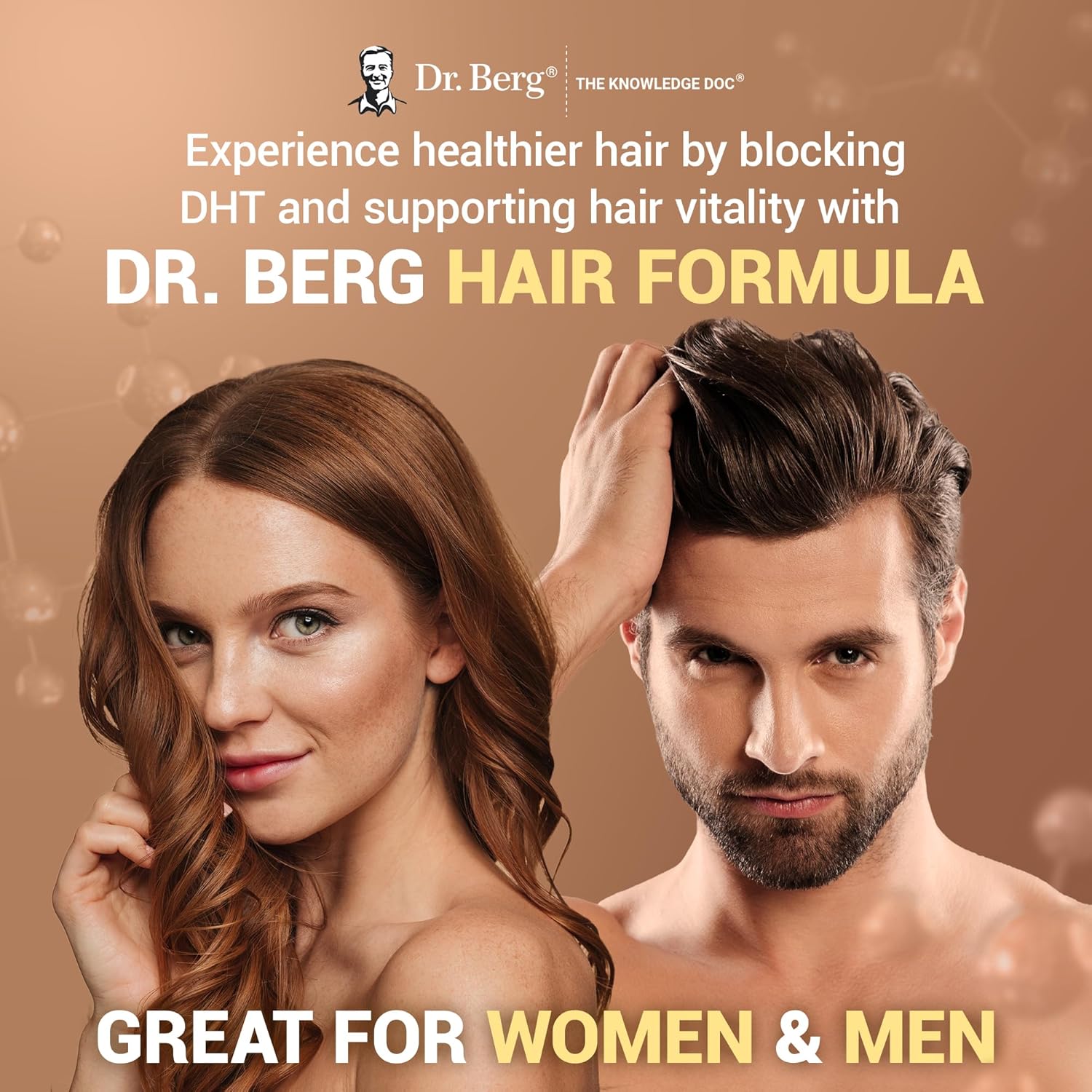Dr. Berg Hair Skin & Nails Vitamins – Advanced Biotin, Saw Palmetto & DHT Blocker Formula (90 Veg Capsules)