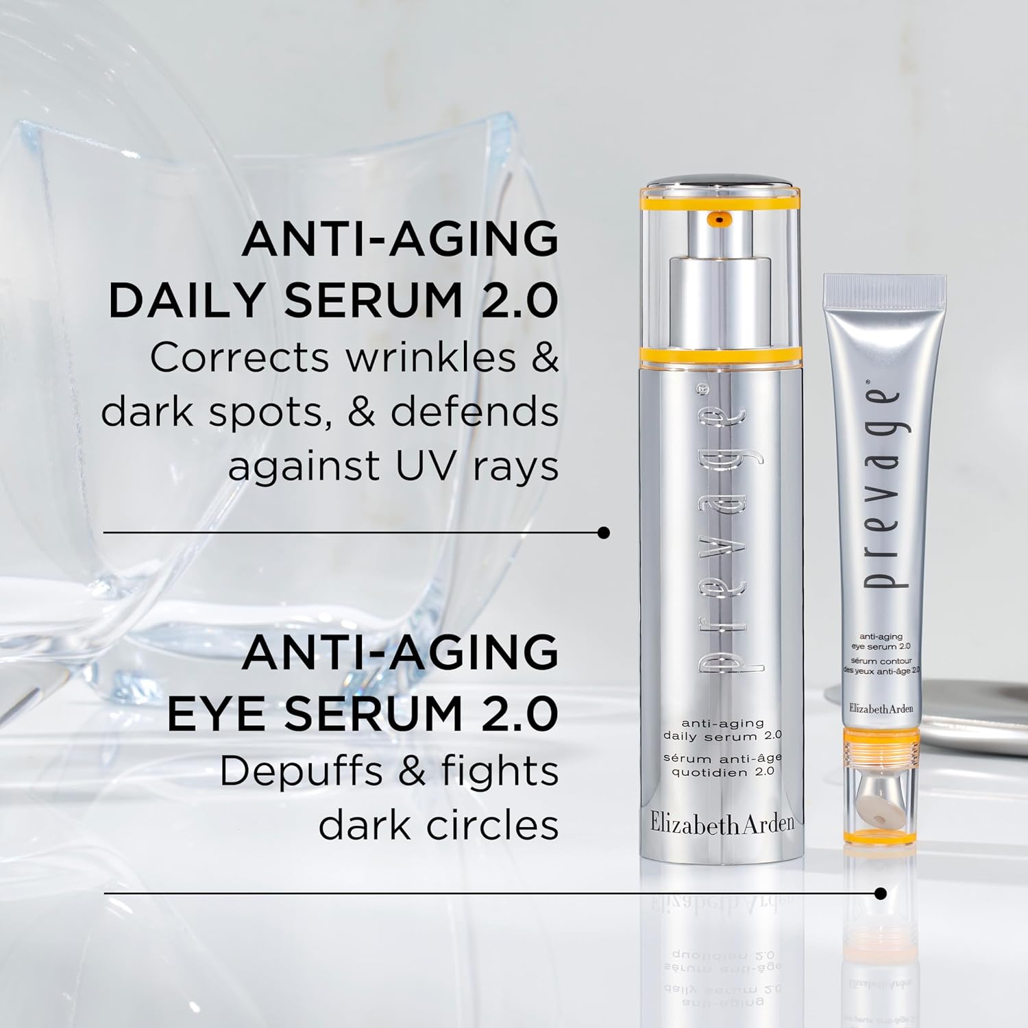 Elizabeth Arden PREVAGE Anti-Aging Face Serum 2.0  1.7 oz – Brightening Dark Spot Corrector with Idebenone