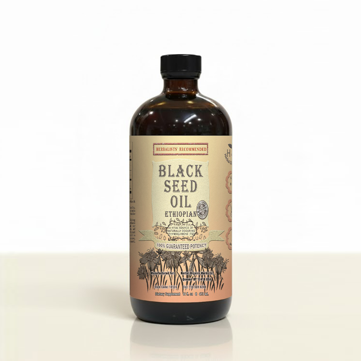 Ethiopian Black Seed Oil 3.4% TQ | Cold Pressed | 100% Pure Nigella Sativa | Immune & Wellness Support
